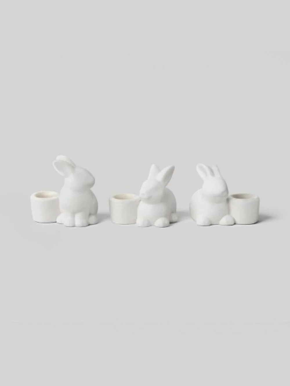 New Easter Set of 3 Ceramic Bunny Taper Candle Holders Threshold Target 2026